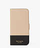 Kate Spade,Spencer iPhone 12 Pro Max Magnetic Wrap Folio Case,phone cases,Warm Beige/Black