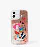 Kate Spade,pool party liquid glitter iPhone 12/12 pro case,phone cases,Multi