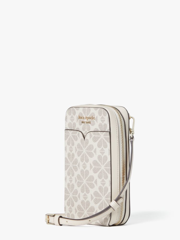 Spade Flower North South Phone Crossbody, Parchment Multi, Product