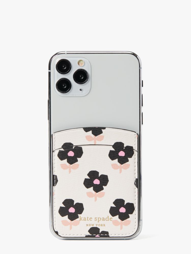 Kate Spade,spencer block flower double sticker pocket,