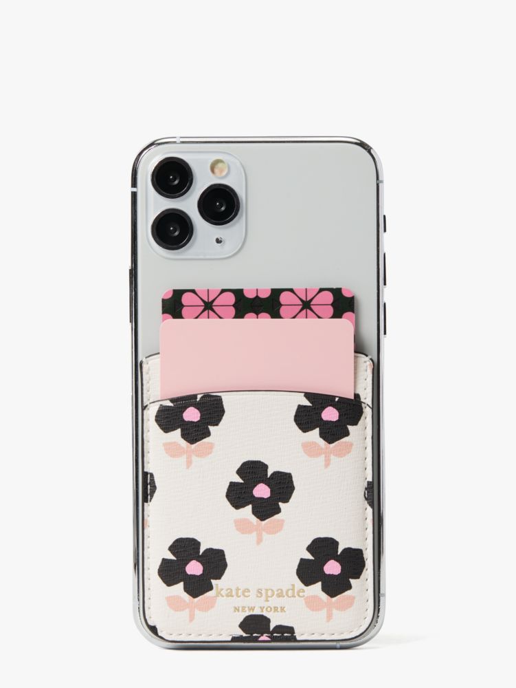 Kate Spade,spencer block flower double sticker pocket,