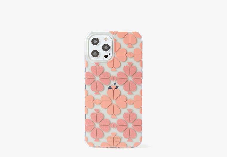 Kate Spade,Tonal Spade Flower iPhone 12 Pro Max Case,phone cases,Pink Multi image number 0