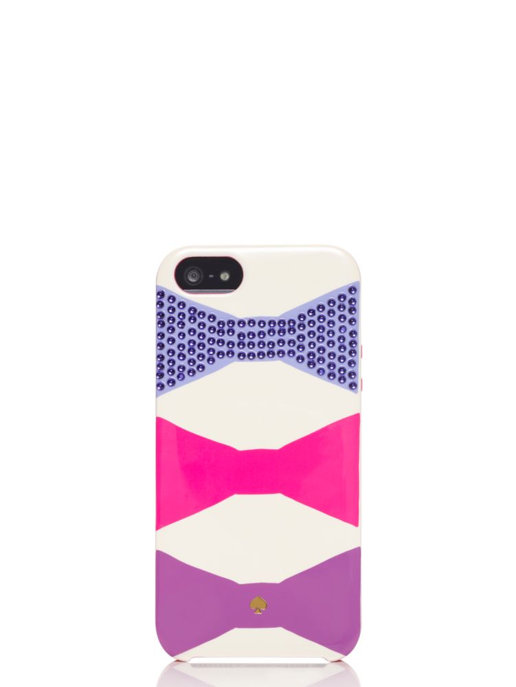 Kate Spade,Oversized Bow Gem Resin iPhone 5 Case,