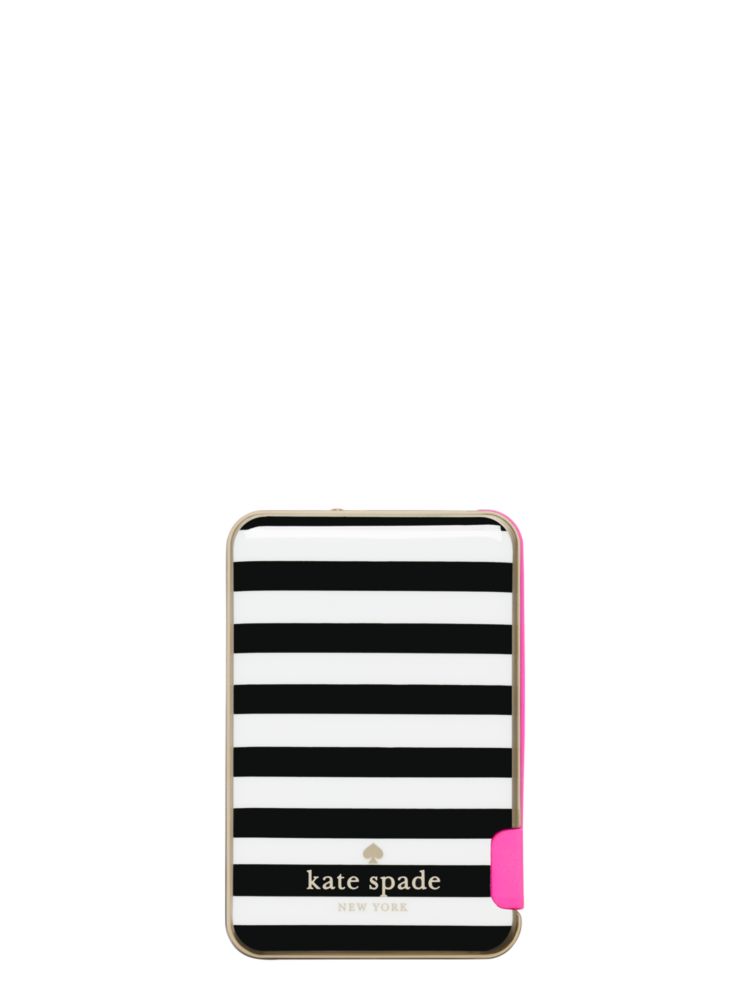 Micro Stripe Slim Battery Bank, WORN SILVER, ProductTile