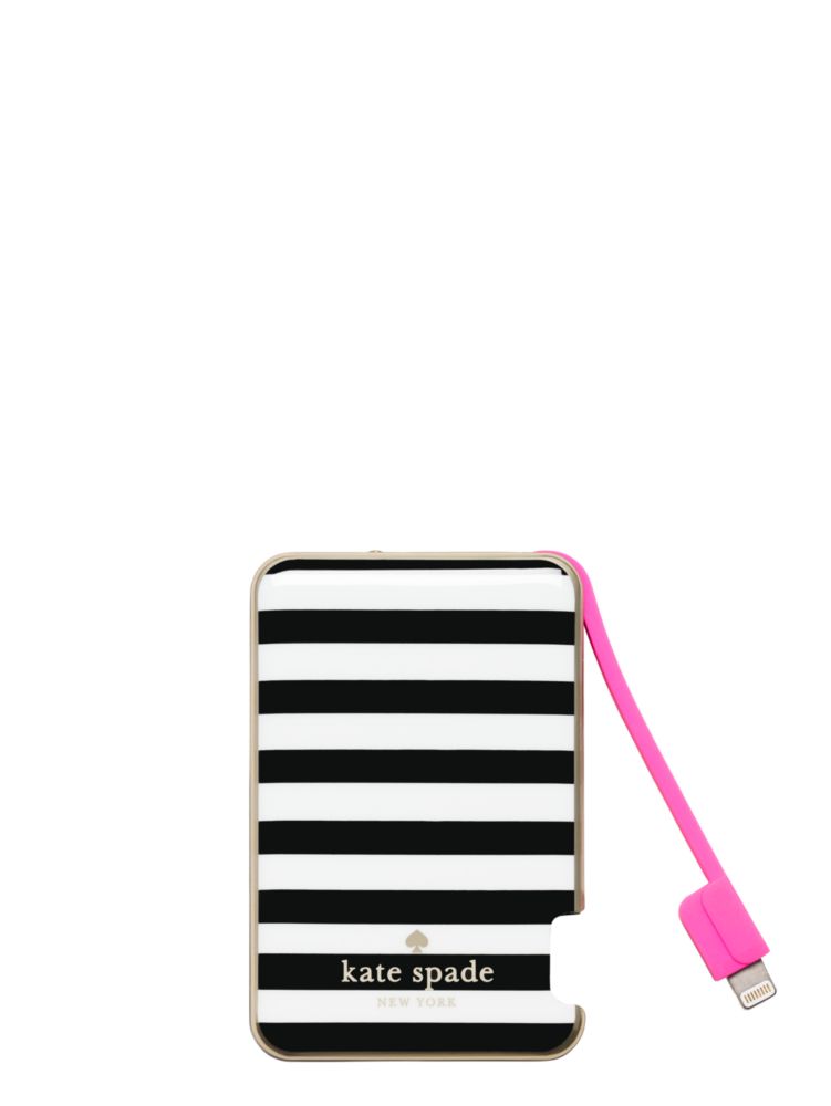 Micro Stripe Slim Battery Bank, WORN SILVER, Product