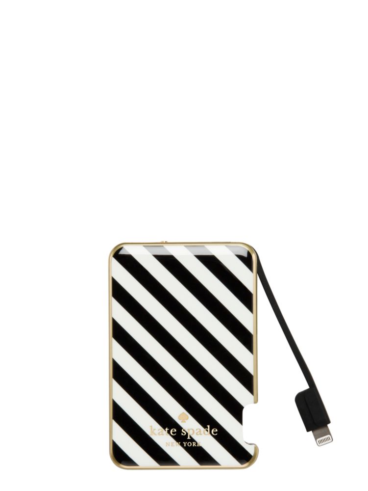 Kate Spade,stripe slim battery bank,