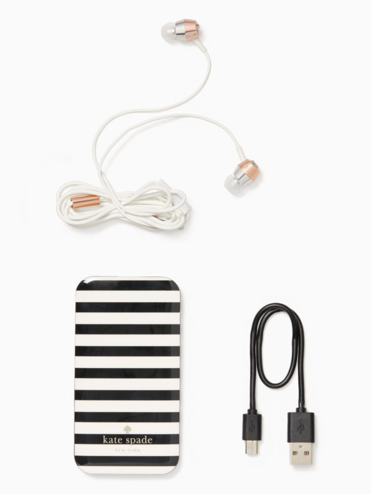 Earbud And Portable Charger Gift Set, STRAW, Product