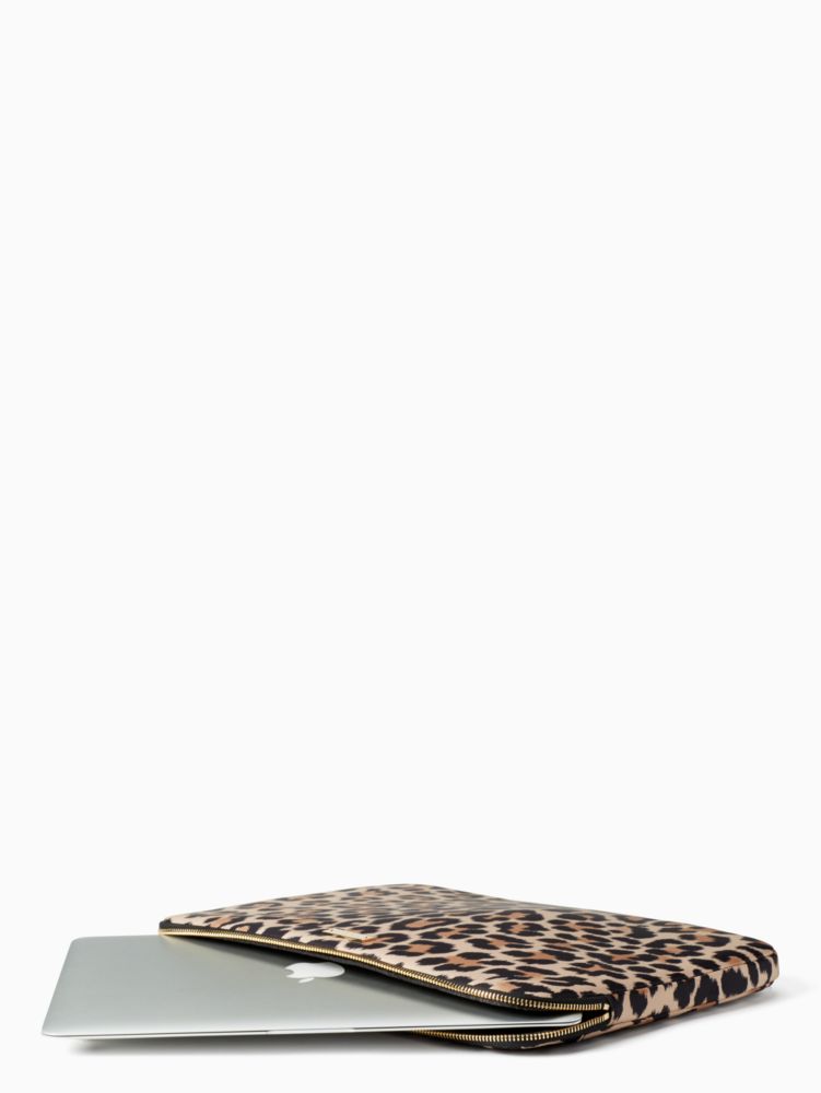 13" Leopard Laptop Sleeve, MULTI, Product