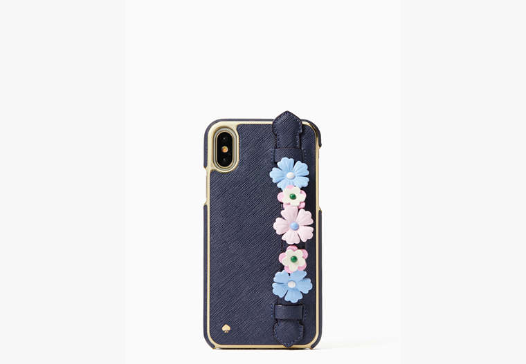 Kate Spade,floral hand strap stand iphone x case,Multi