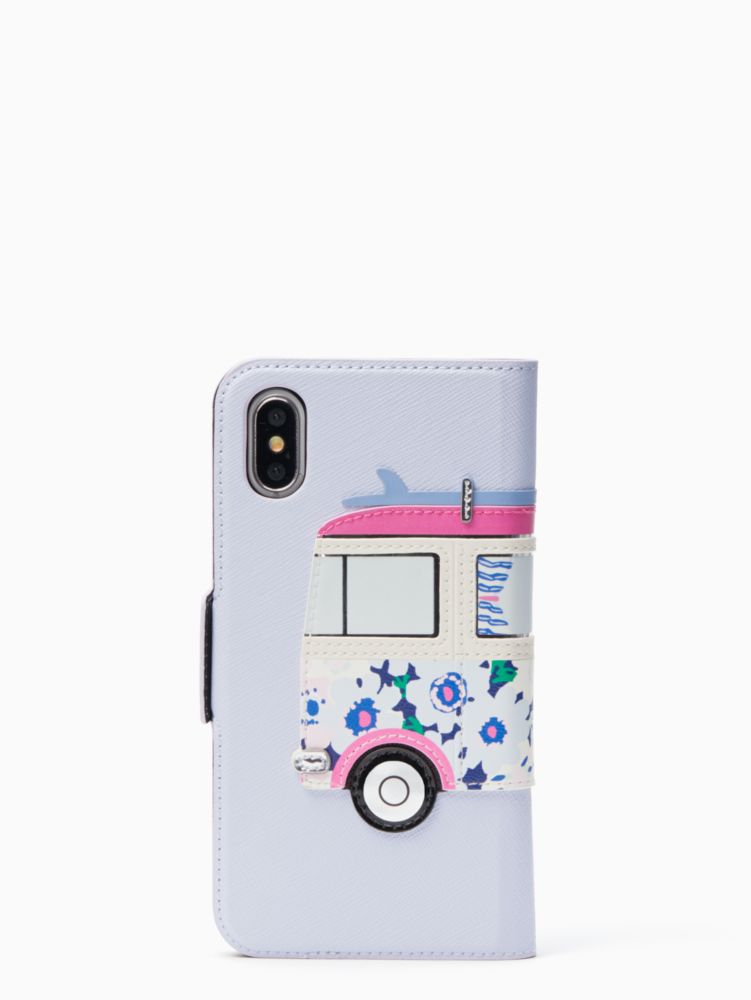Kate Spade,Surf Van Applique Folio Iphone X Case,