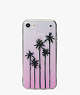 Kate Spade,palm tree ombre iphone 8 case,Pink Multi