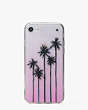 Kate Spade,palm tree ombre iphone 8 case,Pink Multi