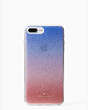 Kate Spade,sunset glitter ombre iphone 8 plus case,Pink Multi