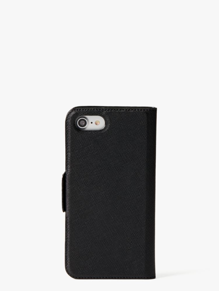 Kate Spade,Cat Applique iPhone 7 & 8 Folio Case,