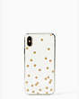 Kate Spade,glitter scatter dot iPhone x & xs case,phone cases,Gold/Cream