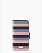 Kate Spade,glitter stripe iphone x & xs wrap folio case,Peach Melba