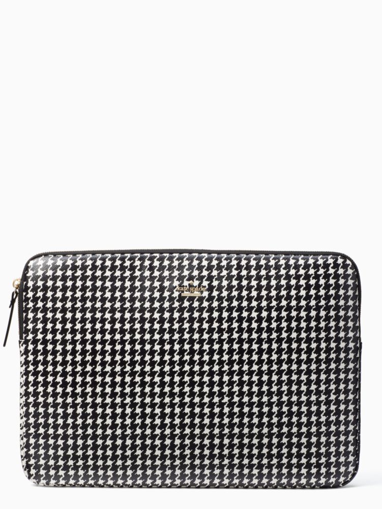 Houndstooth Universal Laptop Sleeve, Optic White / Yucca, ProductTile