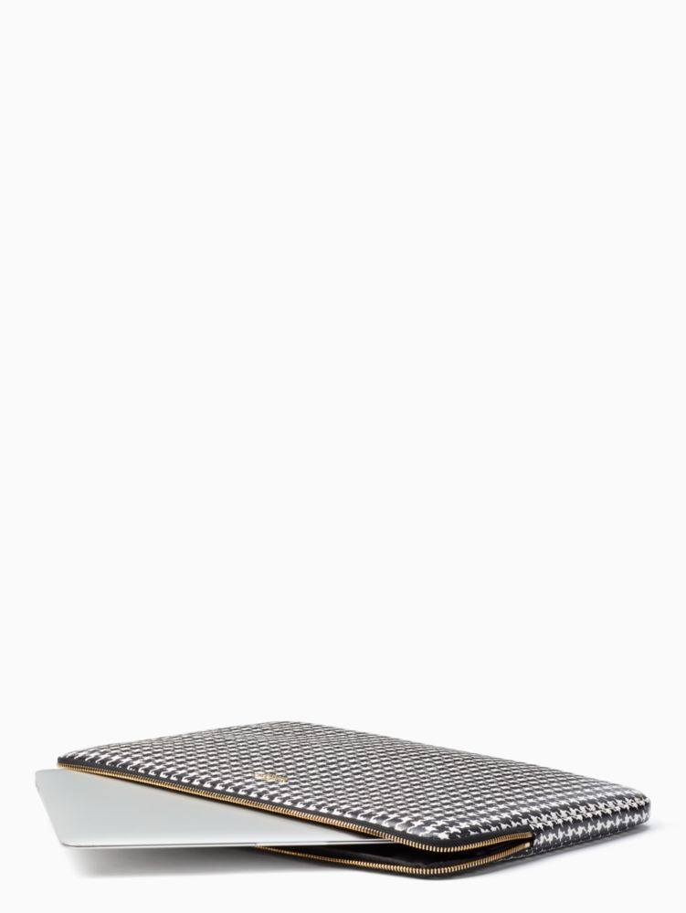 Houndstooth Universal Laptop Sleeve, Optic White / Yucca, Product