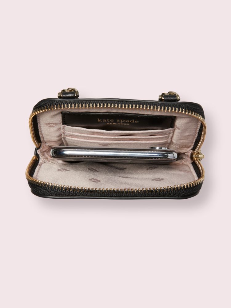 Amelia Phone Crossbody, Black / Glitter, Product