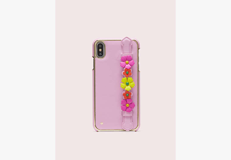 Kate Spade,floral iphone xs max handstrap stand case,Multi