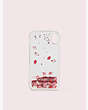 Kate Spade,lips liquid glitter iphone xs case,Clear Multi