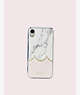 Kate Spade,marble scallop iphone xr case,Pink Multi