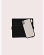 Kate Spade,sylvia iphone x & xs magnetic wrap folio case,Warm Taupe/Black