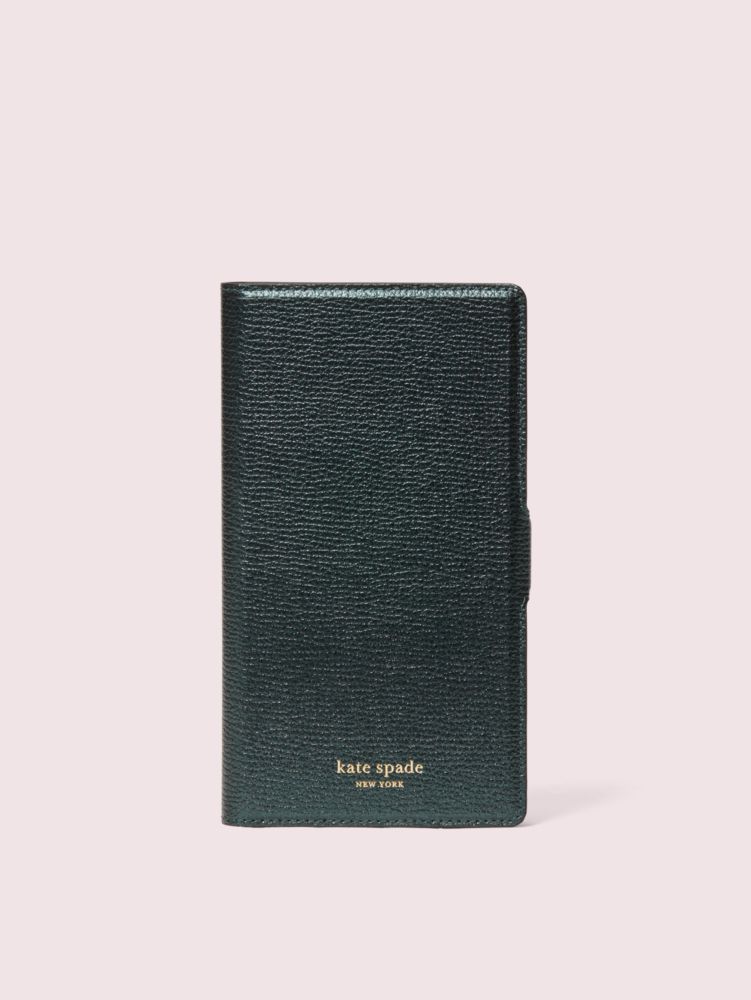 Sylvia Iphone X & Xs Magnetic Wrap Folio Case, Deep Evergreen Metallic, ProductTile