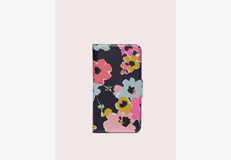 Kate Spade,wildflower bouquet iphone xr folio case,phone cases,Waterfall Mist