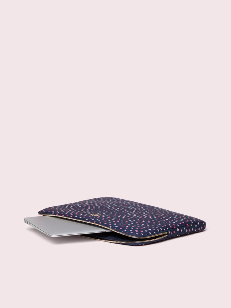 Kate Spade,lips universal laptop sleeve,Navy Multi