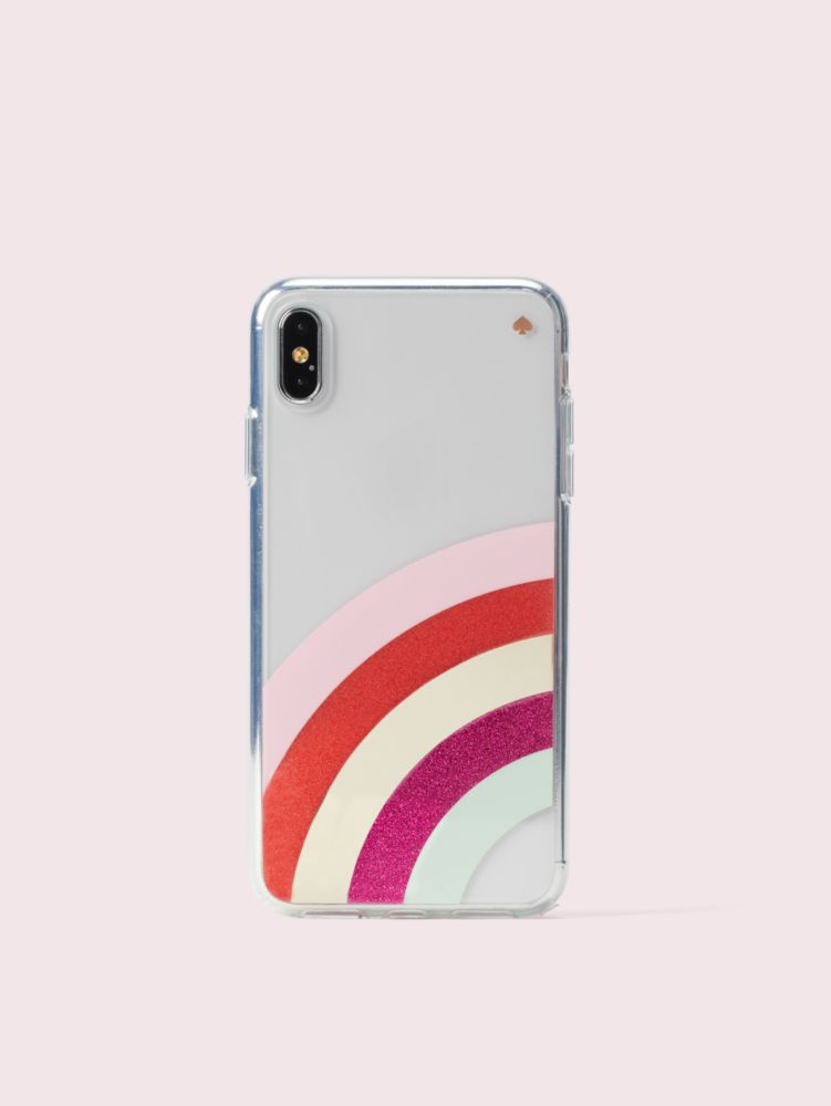 Kate Spade,glitter rainbow iphone xs max case,Multi