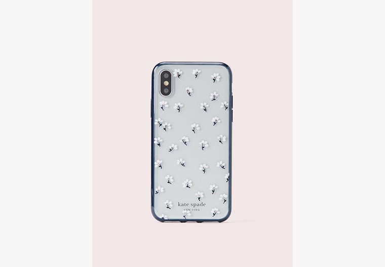 Kate Spade,jeweled daisies iphone x & xs case,Clear Multi