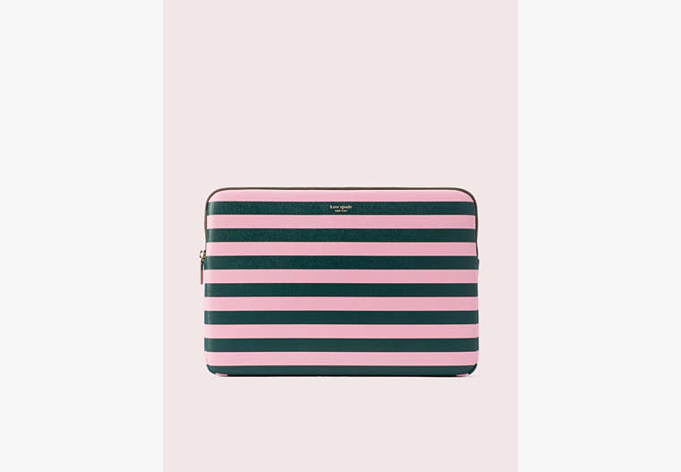 Kate Spade,sylvia stripe universal laptop sleeve,Pink Multi