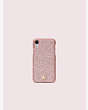 Kate Spade,glitter inlay iphone x & xs case,Rose Gold