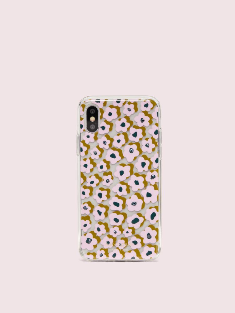 Kate Spade,jeweled flair flora iphone xs case,Orchid Multi