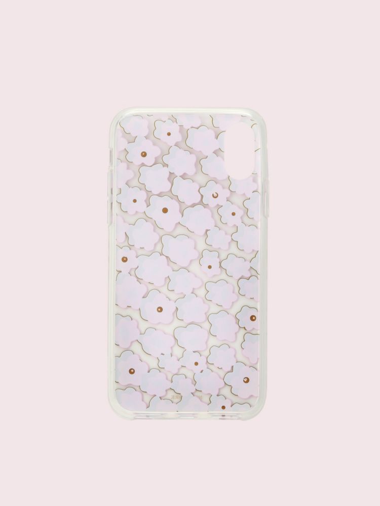 Kate Spade,jeweled flair flora iphone xs case,Orchid Multi