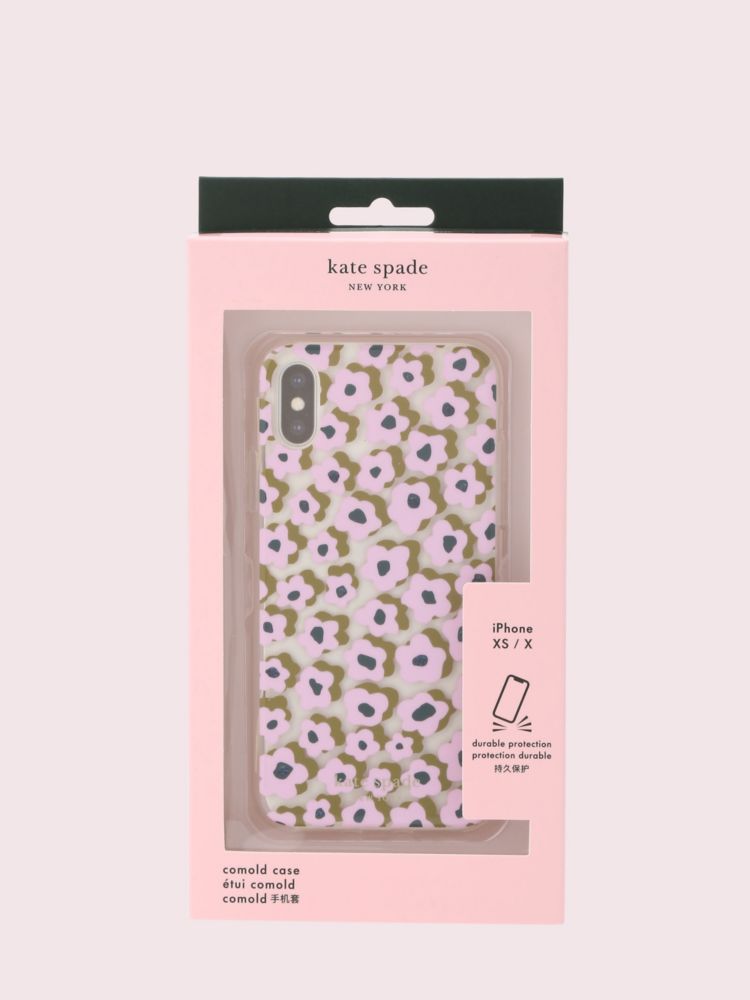 Kate Spade,jeweled flair flora iphone xs case,Orchid Multi