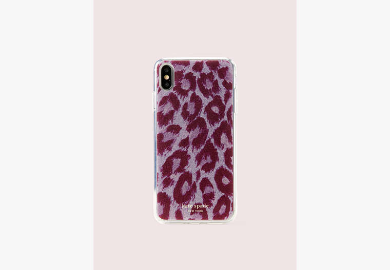 Kate Spade,glitter panthera iphone xs max case,Purple Multi