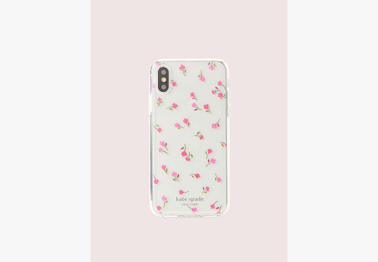 Kate Spade,jeweled meadow clear iphone xs case,phone cases,Clear Multi