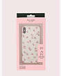 Kate Spade,jeweled meadow clear iphone xs case,phone cases,Clear Multi