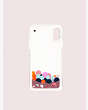 Kate Spade,spade flower liquid glitter iphone xs case,Multi