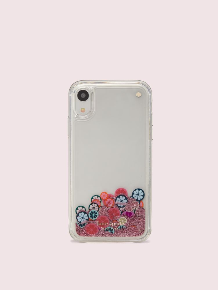 Kate Spade,spade flower liquid glitter iPhone xr case,phone cases,Multi