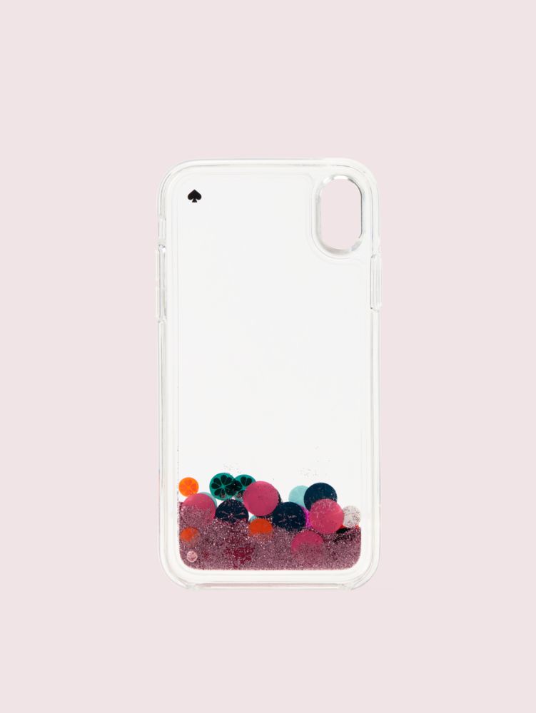 Kate Spade,spade flower liquid glitter iPhone xr case,phone cases,Multi