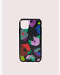 Kate Spade,glitter floral collage iphone 11 case,Black Multi