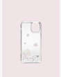 Kate Spade,collage liquid glitter iphone 11 pro case,Clear Multi