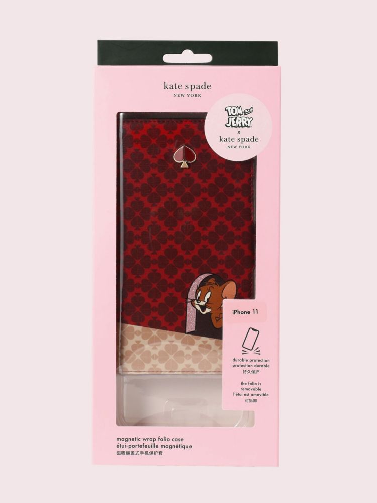 Kate Spade,Kate Spade New York X Tom & Jerry iPhone 11 Magnetic Wrap Folio Case,