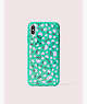 Kate Spade,jeweled party floral iphone xs max case,Green Multi