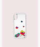 Kate Spade,collage liquid glitter iphone xs case,phone cases,Clear Multi