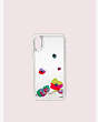 Kate Spade,collage liquid glitter iphone xs case,phone cases,Clear Multi