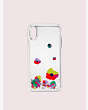 Kate Spade,floral collage liquid glitter iphone xs max case,Clear Multi